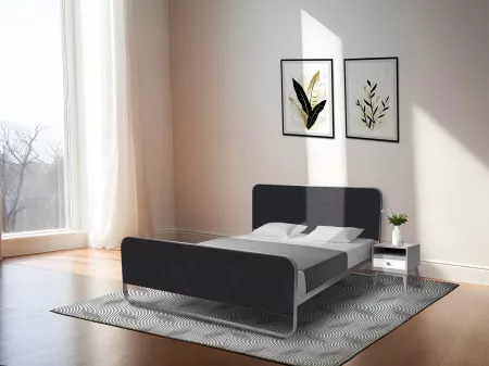 Chloe King Size Double Bed in Black Color